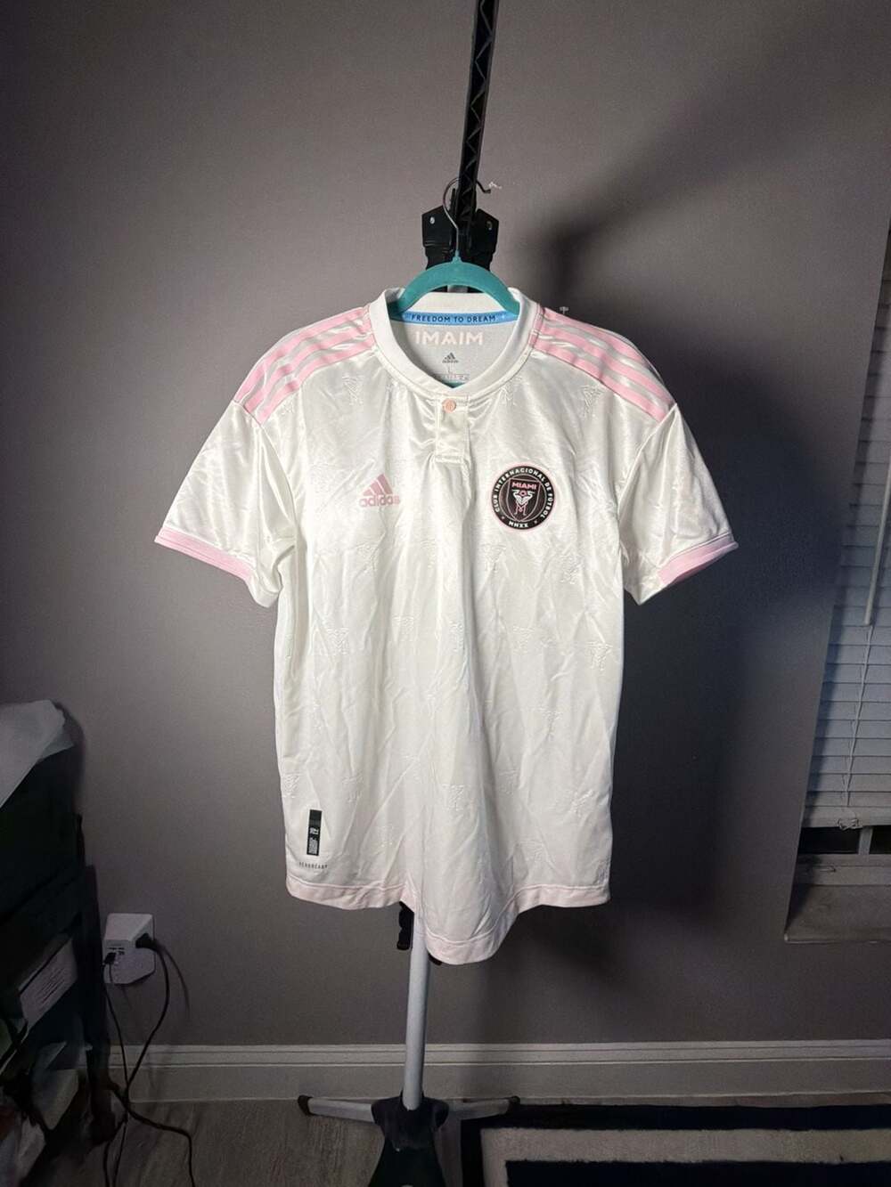 Adidas Inter Miami CF Soccer Jersey Size L White Pink Aeroready